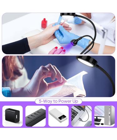 5W UV LED Nail Lamp USB Plug Gel Cure Dryer for Gel Nails | 9 Gears Black-5W UV Light for Nail Salon - Buy Online on GoSupps.com