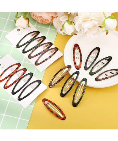 16 Pieces 2.8 Inch Oval Water Drop Shape Hair Clips - Stoving Varnish No Slip Barrettes for Women & Girls (Adorable Color Retro Style) - Buy Online on GoSupps.com