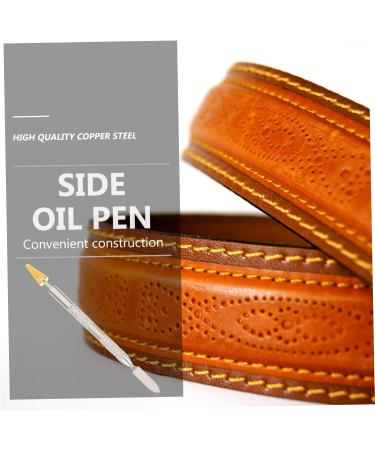 Lurrose 3 Pcs Dual Purpose Oil Edge Pen Leather Dye Pens Dye Roller Pen Leather Sealing Tool Manual Oil Pen - Buy Online on GoSupps.com