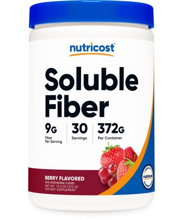 Nutricost Soluble Fiber (Berry Flavored) 30 Servings - Vegan Non-GMO Gluten Free