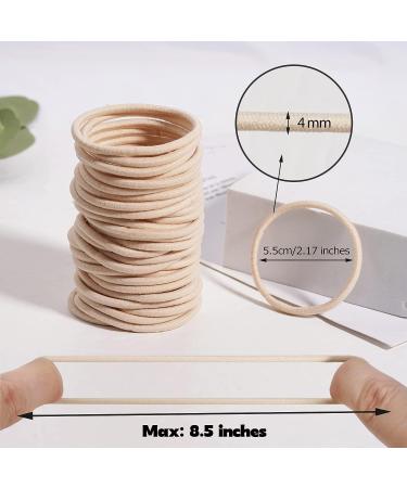 DealEachDay 100 PCS Elastic Hair Ties for Thick & Curly Hair - Blonde Ponytail Holders (Light Blonde) - Buy Online on GoSupps.com