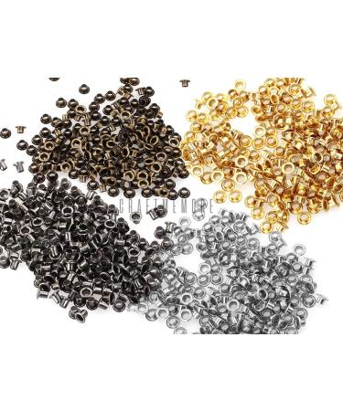 CRAFTMEMORE 1/8 Inch ID Grommets Eyelets 3MM Hole (200pcs, Antique Brass) - Self Backing Eyelet for Bead Cores, Clothes, Leather, Canvas - Buy Online on GoSupps.com