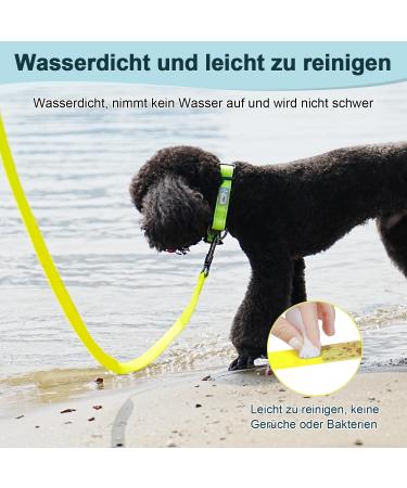 X XBen Waterproof Dog Tow Lines - 3m to 30m Rubberized Training Leashes with Lockable Carabiner | Neon Yellow for Small to Medium Dogs - Buy Online on GoSupps.com