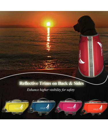 Vivaglory Light Lifeguard for Dogs - Skin-Friendly Neoprene Pet Lifesaver | Red Medium (53-63cm) with D-Ring & Quick Lock - Perfect for Dog Swimming - Buy Online on GoSupps.com