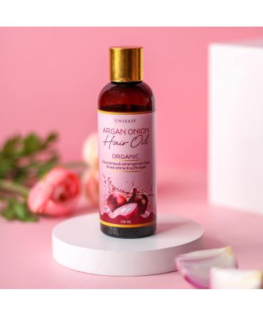 Argan Onion Hair Care Oil - Organic & Chemical Free Hair Oil for Dry Damaged Hair Growth | Nourishes Strengthens & Adds Shine (100 ml - Buy Online on GoSupps.com