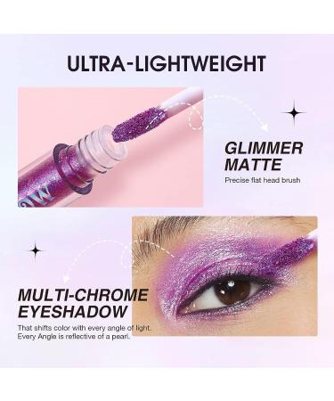 Hotiary Shimmer Glitter Liquid Eyeshadow Set - 10 Metallic Pigments for Sparkling Eyes - Gift Shiny Pen Eyeliner Kit - Buy Online on GoSupps.com