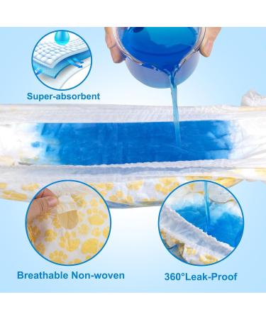 Pack of 15 Disposable Dog Diapers for Female & Male Dogs - Stretchy Waistband Size 34-54 cm - Large - Buy Online on GoSupps.com