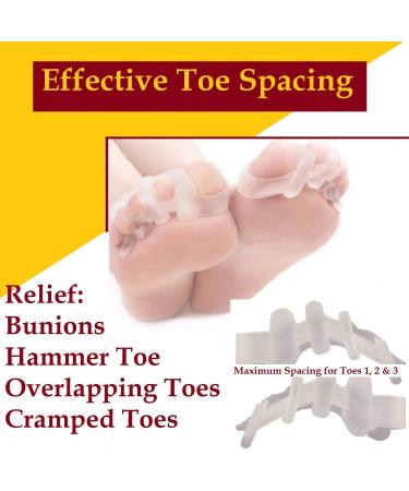 Soft Silicone Toe Spreaders & Straighteners for Hammer Toe and Bunions - Men and Women - Buy Online on GoSupps.com