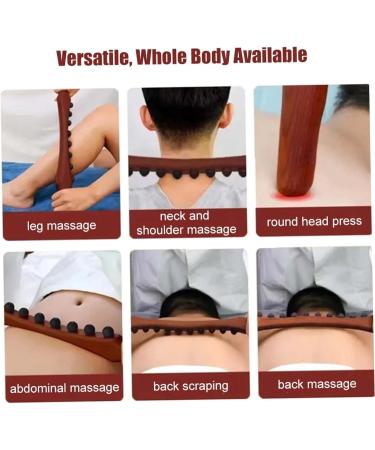 Massage Sticks | Wooden 3-Row Tool with 31 Beads for Muscle Relaxation | International Shipping - Buy Online on GoSupps.com