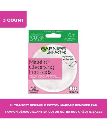 Garnier SkinActive Micellar Cleansing Eco Pads - 3 Pack for Effortless Makeup Removal - Buy Online on GoSupps.com