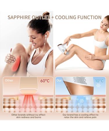 Sapphire IPL Hair Remover - 999 900 Pulses Freezing Point Tech 9 Energy Levels & 3 Functions for Body Face & Bikini Zone - Buy Online on GoSupps.com