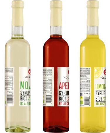 H llinger Lot de 3 Sirops Bio Sans Alcool Mojito Citron Vert & Menthe Aperitivo Orange Am re Limoncello Citron 500ml Chacun Ratio 1:9 - Buy Online on GoSupps.com
