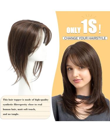 14 Inch Hair Topper for Women with Big Base - Soft Hair Extensions for Thinning Hair - Clip in Hairpiece for Hair Loss - 4C Shade - Buy Online on GoSupps.com