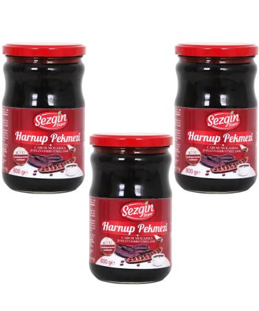 Johannisbrots syrup - Keciboynuzu Pekmezi/Vegan/100% natural content/without dyes/without preservatives/gluten -free/nature/3 x 640GR 3 Pack