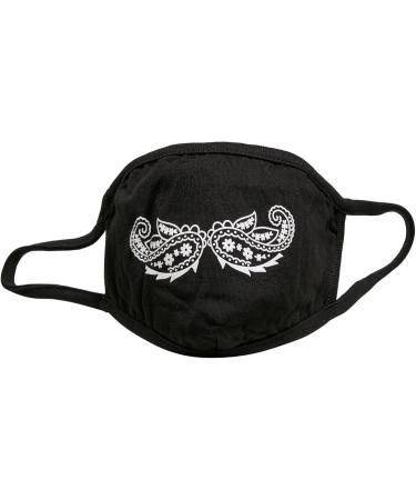 Urban Classics Unisex MT1608 Paisley Mustache Face Mask Fashion Scarf - Black One Size | Shop Internationally - Buy Online on GoSupps.com