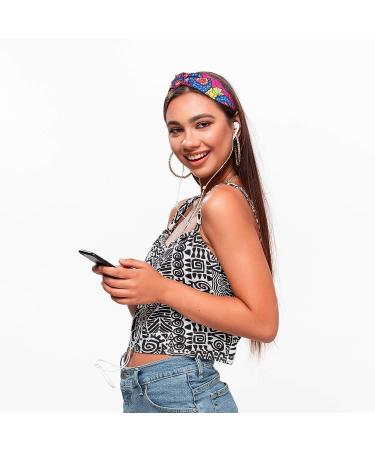 Willbond 8-Piece African Headband Set - Boho Printed Elastic Headbands for Women and Girls - Yoga Sports Workout Hair Accessories - Buy Online on GoSupps.com