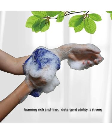 Kevinrooty 2 Pcs African Net Long Bath Sponge for Exfoliating Shower - Blue Black - Buy Online on GoSupps.com