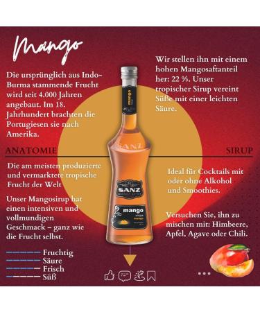  SANZ Sanz Mango Syrup 22% Mango Juice Alcohol-Free 0.7 L - Buy Online on GoSupps.com