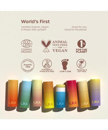 ILIKA 100% Natural Lip Balm - Organic Plastic-free Vegan Vitamin E COSMOS Certified 4-Pack Essential Collection Ginger Lemon Eucalyptus Mint Lavender Chamomile Almond Cardamom Rose 0.15 oz 4-Pack Essential Collect  - Buy Online on GoSupps.com