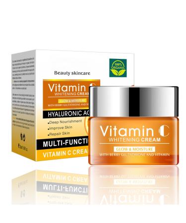 Vitamin C Cream Vitamin C Face Cream With Vitamin C Face Moisturizer For Women Anti Aging & Wrinkle Hyaluronic Acid Face Cream For Reduces Fine Lines Tightening Skin