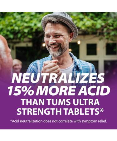 Rolaids Ultra Strength Antacid Chewable Tablets - 72 Count (Assorted Fruit) | Fast Heartburn Relief - Buy Online on GoSupps.com