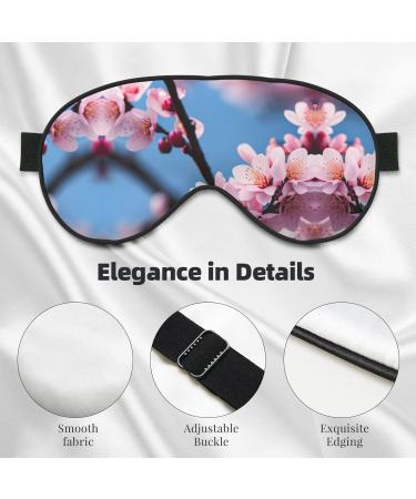 Plum Blossom Print Ultra-Soft Eye Mask | Light-Blocking for Optimal Comfort & Restful Sleep - International Shipping - Buy Online on GoSupps.com