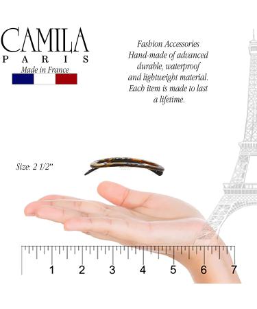Camila Paris CP3365 French Handmade Hair Barrette Clip - Onyx | Metal-Free Closure, Strong Hold Grip | Stylish Hair Accessories for Women and Girls - Made in France - Buy Online on GoSupps.com