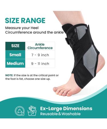 Buy Bukihome Ankle Brace for Maximum Support | Adjustable Lace-Up Design for Sprained Ankle Recovery | Medium Size in Black - Ideal for Running & Basketball - Buy Online on GoSupps.com
