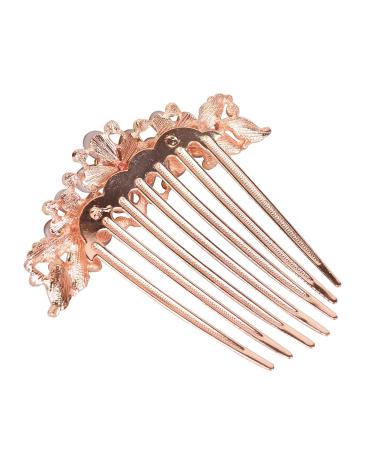 Sankuwen Rhinestone Flower Hair Comb Hairpin Barrette Accessory - Style-C Pink - Buy Online on GoSupps.com