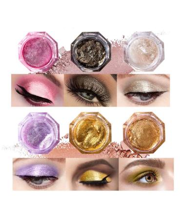 Buy Glitter & Glow Liquid Eyeshadow | Metallic Waterproof 6 Colors - A5 - Buy Online on GoSupps.com
