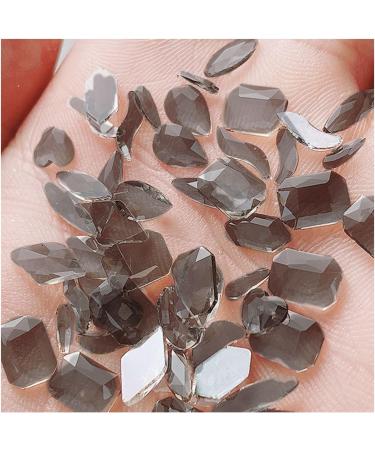 FEIlei 50Pcs Mixed Glass Crystal Hybrid Diamond Rhinestones Nail Art Decorations Drop Rhombus Flatback Stones 3D Gems - Buy Online on GoSupps.com