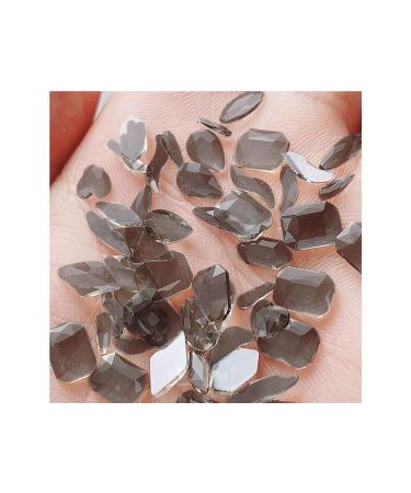 FEIlei 50Pcs Mixed Glass Crystal Hybrid Diamond Rhinestones Nail Art Decorations Drop Rhombus Flatback Stones 3D Gems