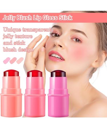 Shop 3 Colors Milk Cooling Water Jelly Tint 3-in-1 Blush & Lip Gloss Long-Lasting Moisture Multi-Use Milk Tint Stick for Lips & Cheeks - International Shipping Available - Buy Online on GoSupps.com