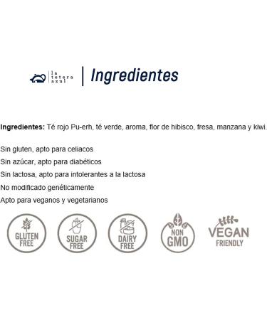 LATETERAZUL LA TETERA AZUL Red tea Pu Erh infused with fruit Slimming infusion Tea beautifies 20 bags of 175 grams - Buy Online on GoSupps.com