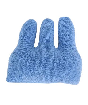 Finger Separator for Pain Relief and Comfortable Sleep | Light Blue Light Green Orange | Soft Terrycloth Elastic Band | 12x12cm (One Size) One Size Light Blue