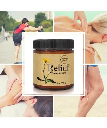 Arnica Cream with Lemongrass, Eucalyptus & Rosemary Oils | Natural Massage Lotion for Sore Muscles | Brookethorne Naturals - Buy Online on GoSupps.com