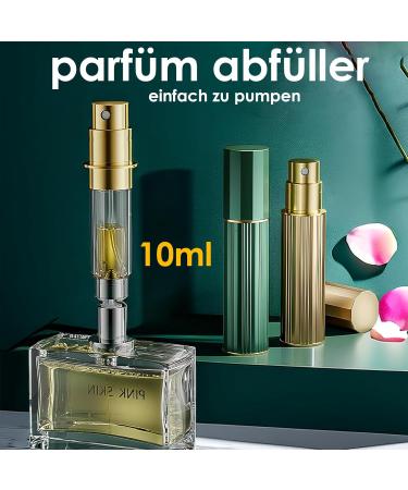 10 ml Perfume Atomiser Refillable Filling Technology without Funnel Empty Perfume Atomiser Spray Bottle for Travel Handbag on the Go (Silver) - Buy Online on GoSupps.com