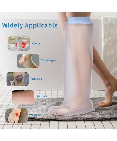Fasola Waterproof Cast Protector Long Leg Kids Reusable Cast Dressing and Bandage Cover Watertight Protection for Leg Knee Foot Ankle Toes Kids Leg - L - Buy Online on GoSupps.com