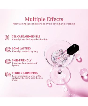  Fyearfly Moisturizing Lip Oil Plumping Lip Gloss Oil Moisturizing Lip Gloss Oil Pink Lip Serum Moisturizing Moisturizing Long Lasting Conditioner - Buy Online on GoSupps.com