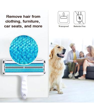 Portable Roller Pet Hair Remover - Reusable Lint Roller for Furniture Couch Carpet Clothing & Bedding - Effective Cat Hair Remover (Blue - Buy Online on GoSupps.com