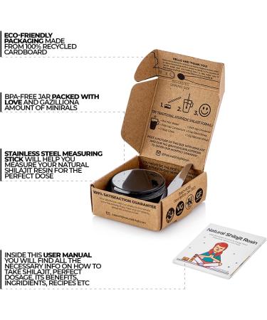 Organic Shilajit Resin 10g - Energy & Focus Booster with Fulvic Acid | Trace Minerals Complex for Vitality | 100% Pure Plant-Based Nutrients - 0.35oz - Buy Online on GoSupps.com