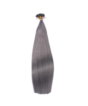 Keratin Bonding Hair Extensions - Dark Grey 60cm 50 Strands 100% Remy Real Hair - U-Tip by Novon Hair Extensions - Buy Online on GoSupps.com