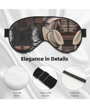 Shop Silky Cowboy Hat Sleep Masks - Soft Satin Eye Cover for Travel & Naps | Western Boots Design for Men & Women - Buy Online on GoSupps.com