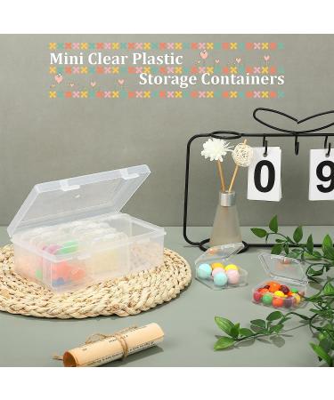 12-Piece Small Clear Plastic Beads Storage Containers with Hinged Lid - Ideal for Jewelry, Diamonds, DIY Art Crafts - 2.12 x 2.12 x 0.79 Inch - Buy Online on GoSupps.com