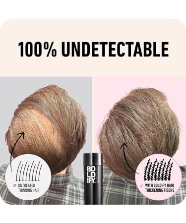 BOLDIFY Hair Fibers (2 x 56g) Fill In Fine and Thinning Hair for an Instantly Thicker & Fuller Look - Best Value & Superior Formula -14 Shades for Women & Men - BLACK - Buy Online on GoSupps.com