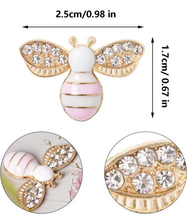 40-Piece Pink Rhinestone Enamel Bee Charms for Crafting - Honeybee Embellishments - Buy Online on GoSupps.com