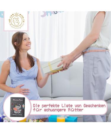 Stylish Felt Motherpass Cover with Elephant Embroidery - Perfect Gift for Pregnant Women - Dark Gray with Compartments for Ultrasound and Vaccination Pass - Buy Online on GoSupps.com