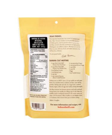 Bob's Red Mill Whole Grain Oat Flour 1.37 lb - Pack of 2 | Gluten-Free & Non-GMO - Buy Online on GoSupps.com