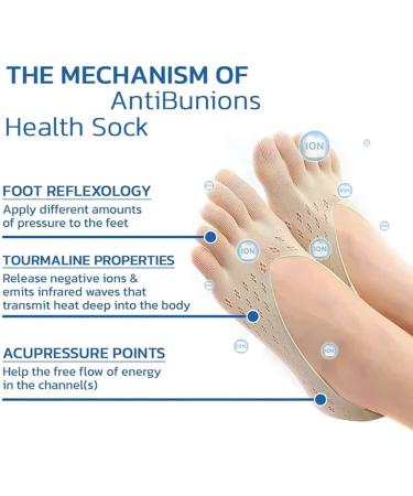 Ortho Bunion Relief Socks Set - 5 Pairs for Women | Align Toe Socks for Foot Health and Antibunions | Black - Buy Online on GoSupps.com