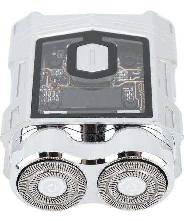 Self Sharpening Beard Trimmer Low Noise Pocket Beard Trimmer Wet and Dry Rechargeable Zinc Alloy Magnetic Head Home Travel for Men (Silver) - Buy Online on GoSupps.com